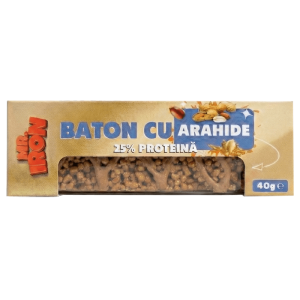 Baton cu 25% Proteină, Fără Zahăr Adăugat, Făra Gluten, Bogate în fibre, Vegan, Low-carb 40g – Arahide